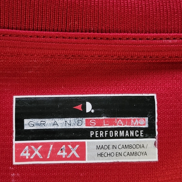 BIG & TALL  BURGUNDY GRANDSLAM PERFORMANCE 💯%POLYESTER 4XL PRELOVED CONDITION - Picture 4 of 7